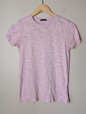 ATM Anthony Thomas Melillo Pale Pink Heather Short Sleeve Crew Tee